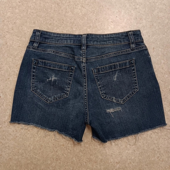 Cremieux Distressed Denim Cuttoff Size 0 Blue Summer Beach Shorts - Picture 3 of 6